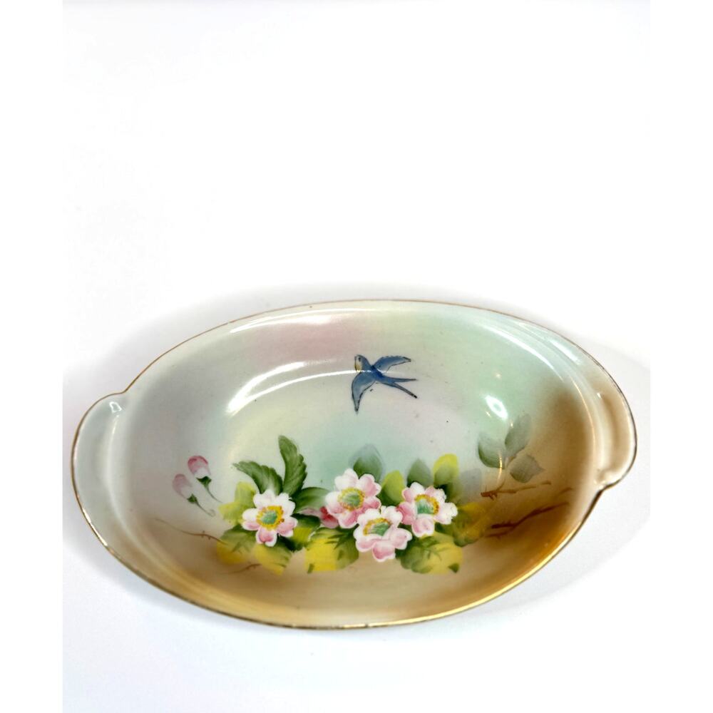 Vintage Noritake Morimura Hand-Painted Dish 6.25"x4